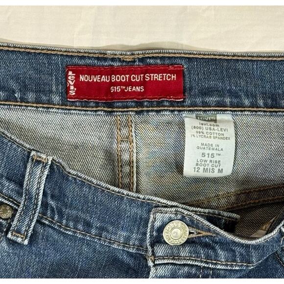 VTG Levi’s 515 Jeans Womens Nouveau Boot Cut Stretch Low Rise Sz 12 Mis M - Picture 3 of 8